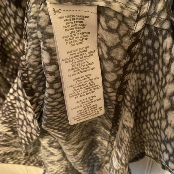 Soft joie drop waist 3/4 sleeve animal print dress - Picture 3 of 4